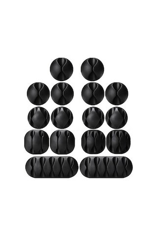 Yaozixa Masa Üstü Kabloları Düzenleyici Seti: 5'li Silikon Klem + 4 Rulo + 10 Bant + 2 X 5m Bant + 100 İp - Siyah, Dayanıklı, Yeniden Kullanılabilir