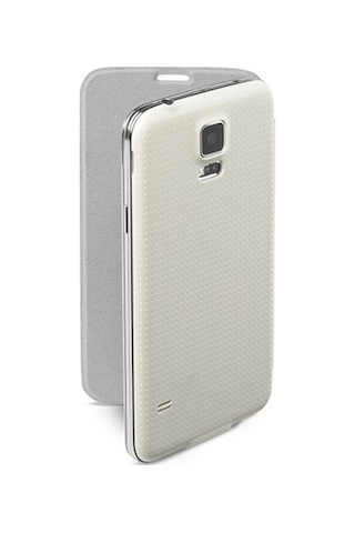 Cellular Line Galaxy S5 İle Uyumlu Flip Book Kılıf Beyaz Backbookgals5w