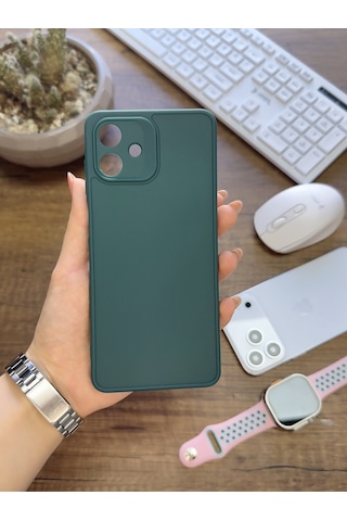 Samsung Galaxy A07 Uyumlu Kamera Korumalı Darbeye Dayanıklı Renk Atmayan Keep Silikon Kılıf Haki