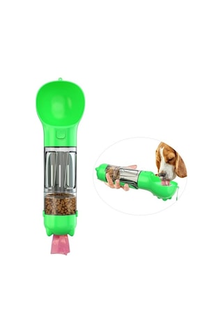 Pazly Yürüyüş Köpek Su Şişesi, Taşınabilir Evcil Hayvan Seyahat Seti, 300ml, Multifonksiyonel Su Bardağı, Yiyecek Kutusu, Kaka Küreği