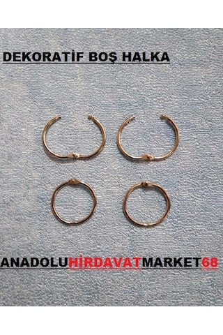 Anadoluhirdavat Boş Halka Kilitli Yuvarlak Halka Geçmeli 3,5 Cm 10 Adet