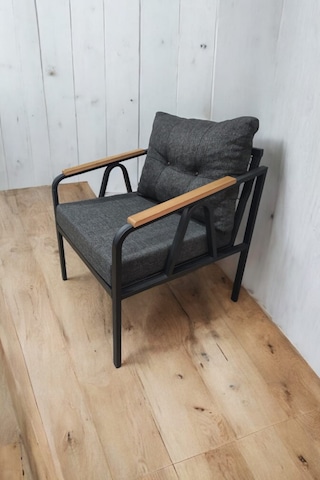 Pimango Pi Angel Demonte Metal Tekli Bahçe Mobilyası Antrasit 60 x 60 CM Antrasit