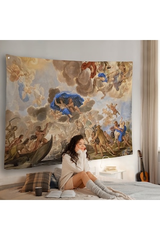 Floransa, İtalya Palazzo Medici'nin Tavan Panoramik Görünüm Duvar Örtüsü-7239