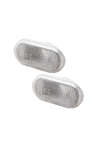 Wezone Nissan March/micra/navara İçin 12v Beyaz Plastik Yan İşaret Led Lambası - Kolay Kurulum, Sağ/sol Ön Uyumlu 2 Adet