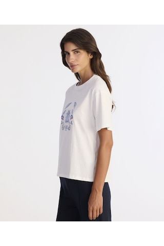 Yargıcı Regular Bisiklet Yaka Kısa Kol T-shirt 25kkts9013x 002 Beyaz