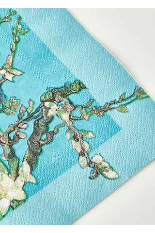 Bella Maison Van Gogh Almond Blossom 40'lı Kağıt Peçete Turkuaz 33x33 Cm