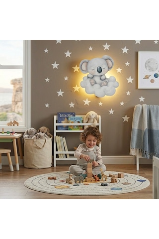 Missidea Pamuk Bulut Koala Lamba Beyaz - Gri