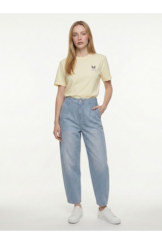 Relaxed Mom Relaxed Fit Kadın Pantolon Denim