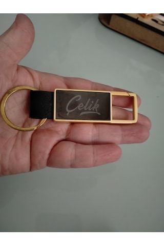 Mrchediyesepeti Çelik Kaliteli Kişiye Özel İsim Yazılı Anahtarlık No:99