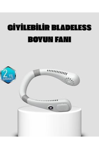 Kablosuz Giyilebilir Boyun Fanı Çift Motorlu Ve 5 Kademeli Hız Kontrolü
