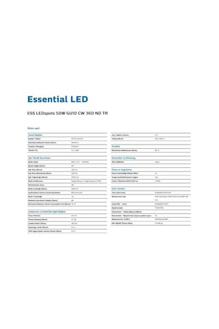 Philips 4.7W 2700K Led Çanak Spot Gu 10 Duy Par 16 4.7W 2700K-6 Adet