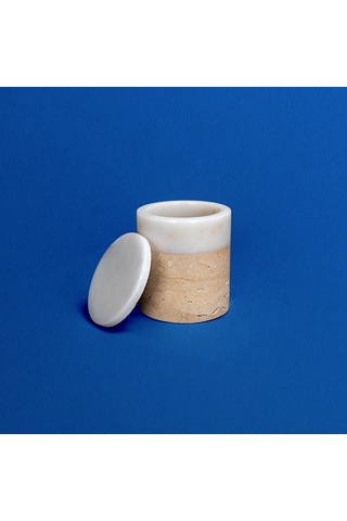 Bicolore Kapaklı Mermer Kutu