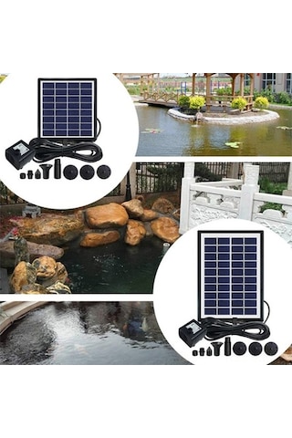 Pazly Güneş Enerjili Bahçe Çeşmesi - 5/7 Nozullu, Yüksek Performanslı Havuz Ve Gölet Çeşmesi