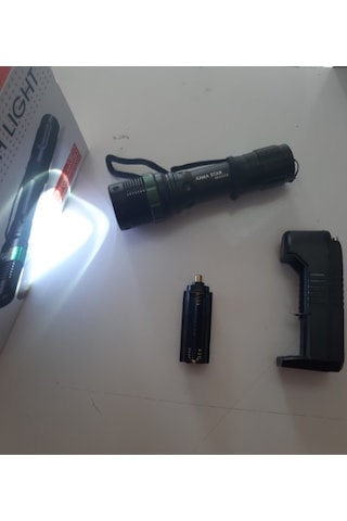 Star Km-815 500 Lümen Şarjlı Led Zoomlu Metal Polis El Fen...