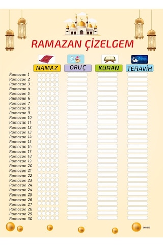 Ramazan Planlayıcı Eğitici Set Çocuklara Özel Dua Etkinlik