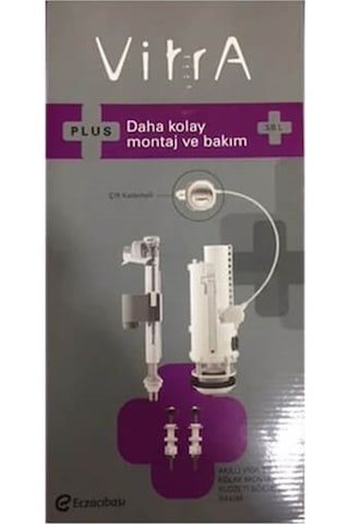 VitrA Plus 330b-4110 Çift Basmalı Rezervuar İç Takımı Beyaz