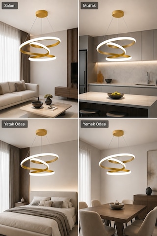 AvizeGO Lina Led Sarkıt Avize Beyaz Işık Eskitme