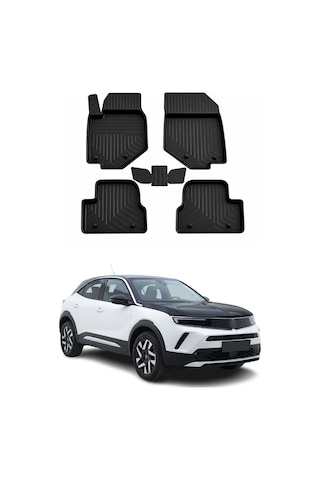 Opel Mokka B 2021-2026 Uyumlu 4d Havuzlu Paspas Kauçuk Siyah 5 Parça