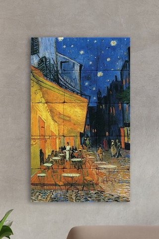 Doğal Taş Tablo - Van Gogh Eseri Tablo - Duvar Dekoru 30x50cm