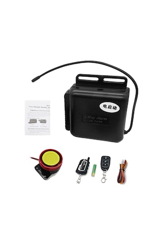 Motosiklet Hırsızlık Önleme Alarm Sistemi 2 Yönlü Kablosuz Uzaktan Motor Çalıştırma Durdurma Kilitleme/kilit Açma Kontrol Cihazı 12v Ayarlanabilir Hassasiyet 125db Korna 2 Uzaktan Kumanda