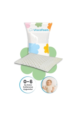 Viscofoam Hava Kanallı Ortopedik Bebek Yastığı Visco Bebek Yastık - 39 x 24 x 5 CM