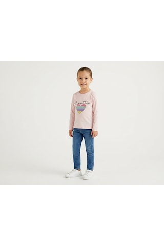 Benetton Kız Çocuk Açık Pembe Tshirt
