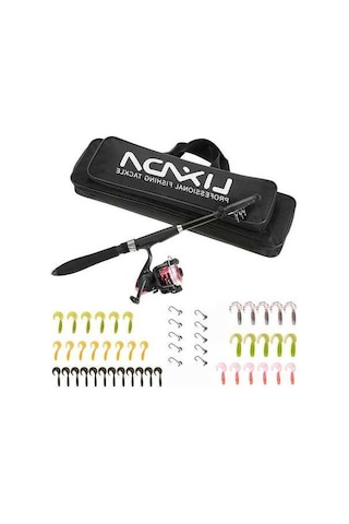 Dancemonkey Profesyonel Olta Takımı 1.6m Taşınabilir Yem Makarası Seti Narin Çanta, Balıkçılık İçin