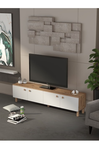 Bohem 180 Cm Beyaz Tv Ünitesi Beyaz
