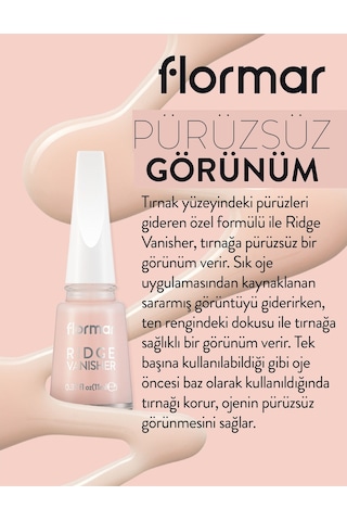 Flormar Nemlendirici ve Pürüzsüzleştirici Tırnak Bakım Cilası & Oje Bazı - 000 - 8690604560608