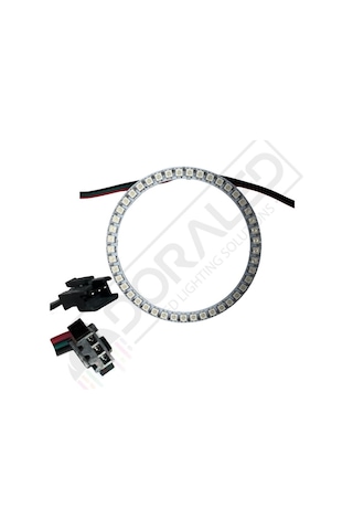 Doraled WS2812B ARGB Magic Matrix Ekran 5V Dijital Yuvarlak Pixel 45 Led Halka 120 x 100 MM