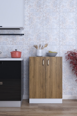 Rafineri Mokas Çok Amaçlı Dolap 2 Raflı Kapaklı Mutfak Balkon Banyo Beyazceviz