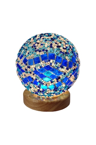 Relaxed Gece Lambası Yaratıcı Şarj Masa Lambası Dekoratif Cam Lamba- Normal Usb Plug-in Sıcak Renk Amfiz-13 Siyah