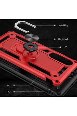 Huawei P Smart 2019 Kılıf Zore Vega Kapak-Siyah