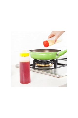 Jms 4 Delikli Yağ Sosu Baharat Kavanoz Mutfak Şişe Kırmızı 300 ML