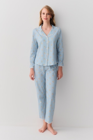Suwen Julia Maskülen Pijama Takımı Sh26219660b348 Mavili