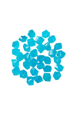 Dofolink 500 Adet Mavi Resin Işıklı Taş - Akvaryum Bahçe Dekorasyonu - Gece Parlayan Mini Züccaciye