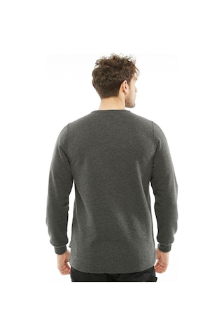 Uniprom Sweatshirt Bisiklet Yaka Içi Polarlı 3 Iplik Pamuklu Normal Kesim Erkek Antrasit