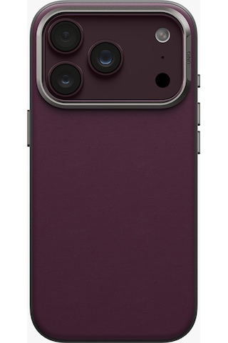 Apple iPhone Uyumlu 18 Pro Max Kılıf Lyden Ds Çift Tonlu Vegan Deri Magsafe Özel Tasarım Koruyucu Şık Kapak Mürdüm
