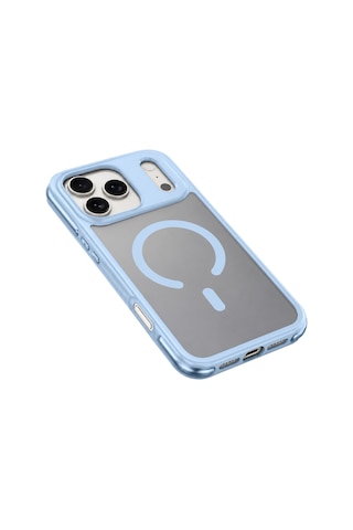 Buff Apple iPhone Uyumlu 18 Pro Max/17 Pro Max Magsafe Air Bumper Kılıf Light Blue Açık Mavi