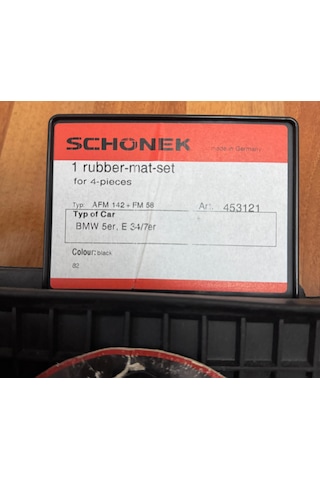 Bmw E32 E34 Schonek Paspas Takımı Siyah