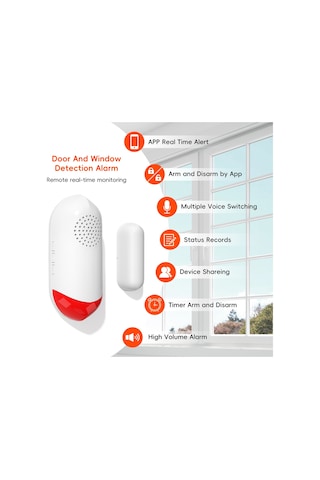 Kapı Pencere Alarmı Ev Güvenliği Kablosuz Manyetik S6914-2