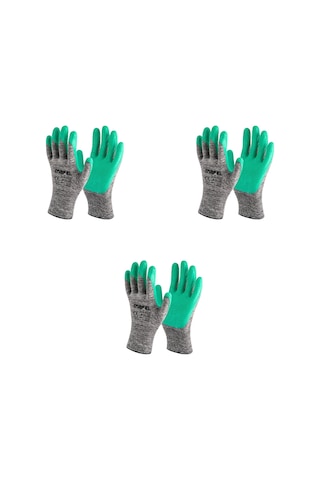 Mafel Mf-80 Camcı Yeşil Lateks İş Güvenlik Eldiven - 10/xl - 3 Çift - Paket