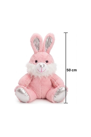 Pembe Peluş Tavşan 50 Cm Sevimli Ve Konforlu Uyku Yastığı Ve Sarılma Arkadaşı Dekoratif Oyuncak