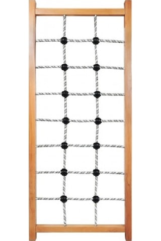 İsveç Tırmanma Duvarı - Jimnastik Egzersiz Merdiveni – Örgülü Halat Çok Renkli