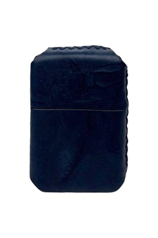 Handmade El Yapımı Hakiki Deri Zippo Modeli Çakmak Lacivert