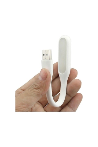 Usb Led Lamba 15cm Beyaz Renk Işık Portatif Taşınabilir Gece Lambası Masa Aydınlatma