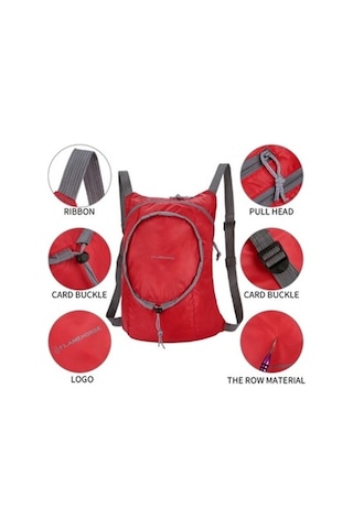 Zcjb Naylon Su Geçirmez Katlanabilir Hafif Depolama Katlanır Sırt Çantası Beyaz Beyaz