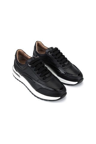 Tamer Tanca Kadın Hakiki Deri Siyah Sneakers & Spor Ayakkabı 1116 1868 Bn Ayk Y26 Syh/syh Yln Bsk