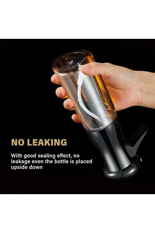 Fosenze Siyah Plastik Yağ Spreyi - 200ml Kontrollü Yağlama, Pişirme/grill İçin + Yağ Fırçası Ve Temizlik Fırçası Seti Siyah