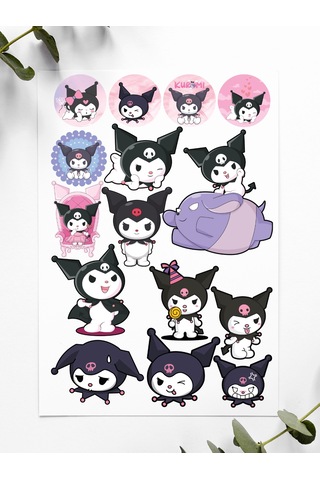 Sanrio Kuromi Anime Tasarım Stickers Çıkartma Pytkstk175